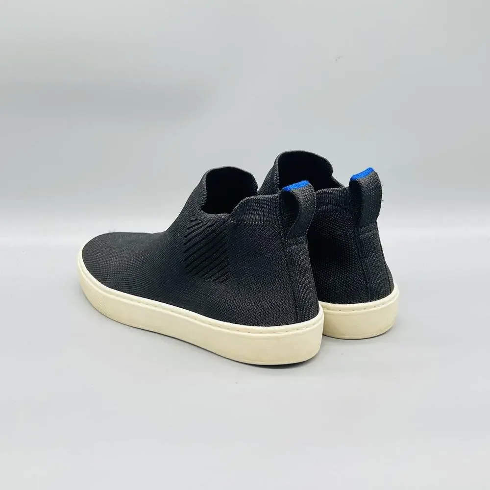 Rothy's Shoes Womens 6.5 Black Knit Slip On Mid Top Sneakers Comfort Casual